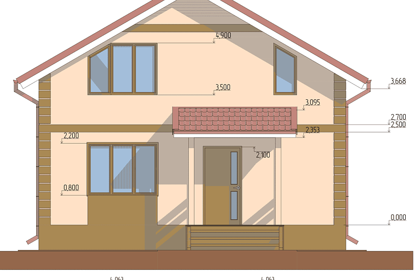 Дом-SIPпанели_8125х8125мм-1,5эт-АР