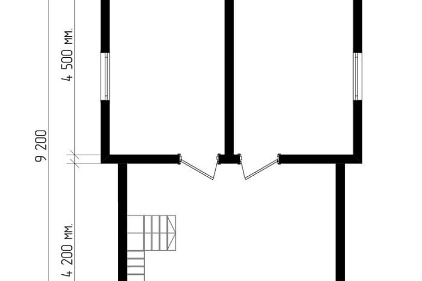 Дом из бруса №32 9x6 м Дом из бруса №32 9x6 м
