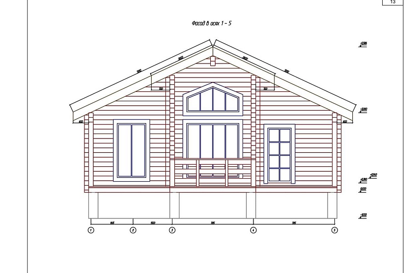Дом из бруса180 мм-1эт