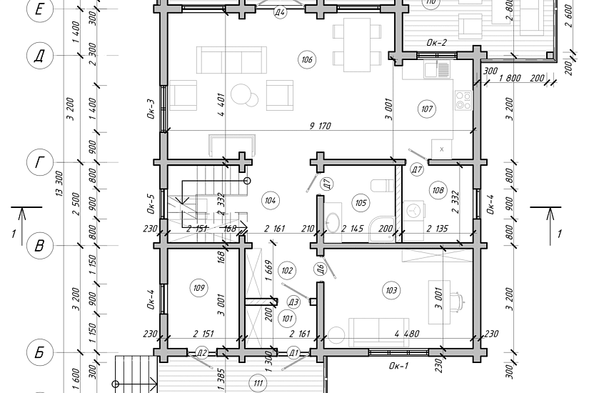 Дом-брус230х188мм-13300х11600мм-1,5эт-АР-КР Дом-брус230х188мм-13300х11600мм-1,5эт-АР-КР