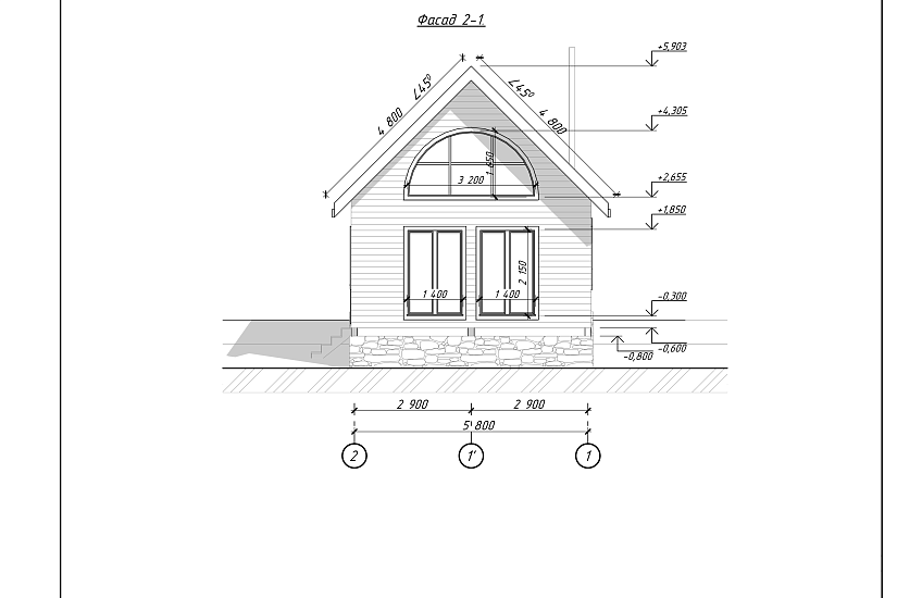 Дом-каркасный150мм-9800х5800-1,5эт-КД