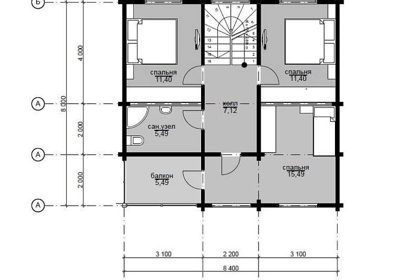 Дом из клееного бруса КБ-118а