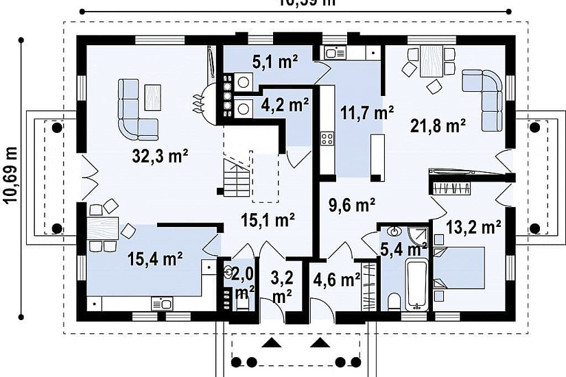 ДОМ ИЗ ГАЗОБЕТОНА ГД-242