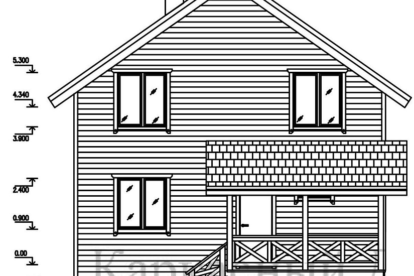 Дом 8,5х8,5-1,5эт-каркасник-КД Дом 8,5х8,5-1,5эт-каркасник-КД