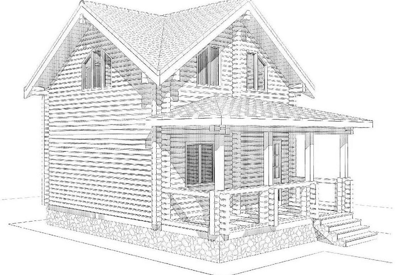 Индивидуальный жилой дом из профилированного бруса Индивидуальный жилой дом из профилированного бруса