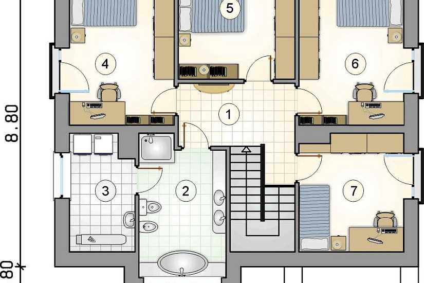 Проект дома из газобетона с плоской крышей Проект дома из газобетона с плоской крышей