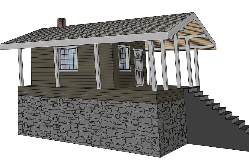 Жилой дом-каркас150мм-6750х7682мм-1эт-АР-КР