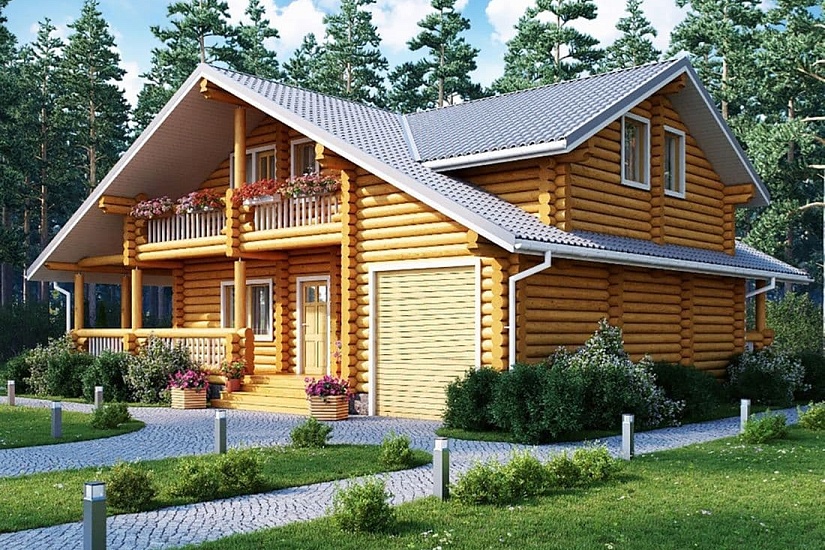  Дом из бревна ОБ-210