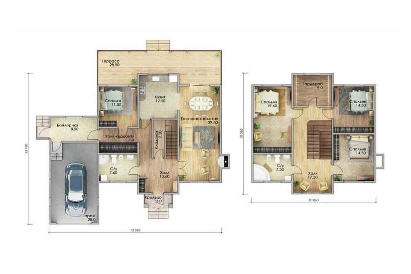 Каркасный дом КД-234