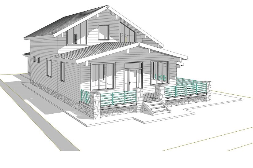 Дом 25х11-1,5эт-брус-РД Дом 25х11-1,5эт-брус-РД