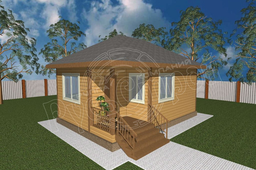 ПРОЕКТ Б-22 БАНЯ ИЗ ПРОФИЛИРОВАННОГО БРУСА