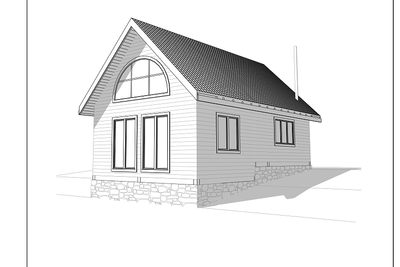 Дом-каркасный150мм-9800х5800-1,5эт-КД