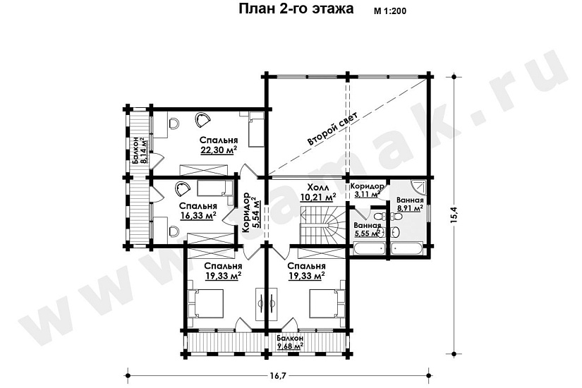 Дом из клееного бруса БД-24-1-339