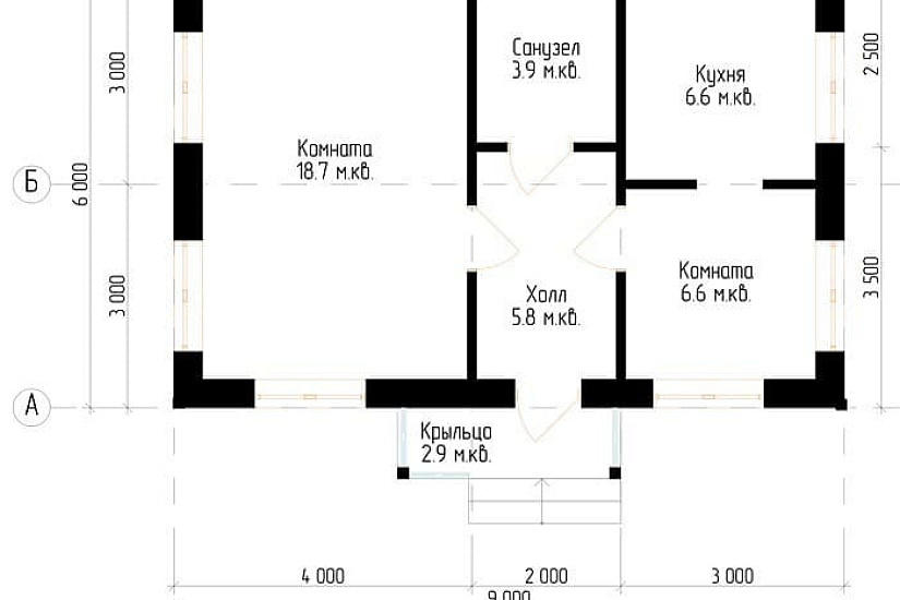 Дачный дом №11 6x9 м Дачный дом №11 6x9 м