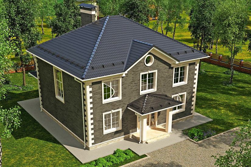 Дом-газосиликатные блоки 400 мм-11900х15300мм-2эт.-АР-РП