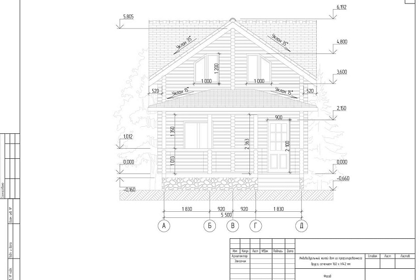Индивидуальный жилой дом из профилированного бруса Индивидуальный жилой дом из профилированного бруса