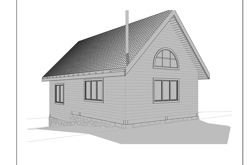 Дом-каркасный150мм-9800х5800-1,5эт-КД
