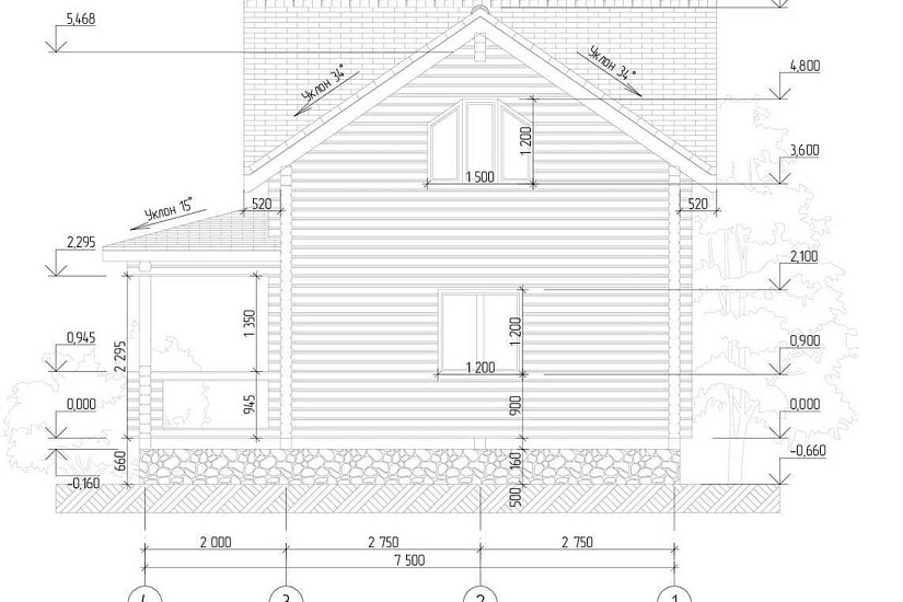 Индивидуальный жилой дом из профилированного бруса Индивидуальный жилой дом из профилированного бруса