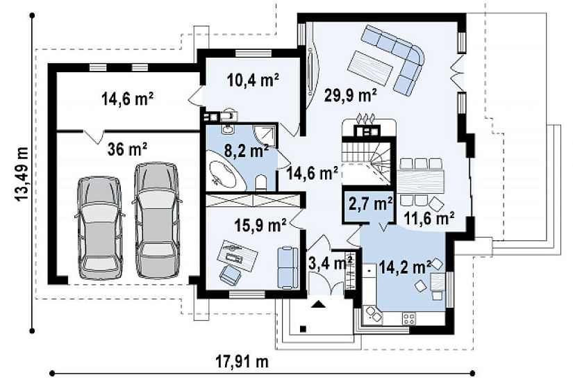 ДОМ ИЗ ГАЗОБЕТОНА ГД-244