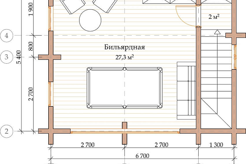 ПРОЕКТ Б-1 БАНЯ ИЗ ОЦИЛИНДРОВАННОГО БРЕВНА