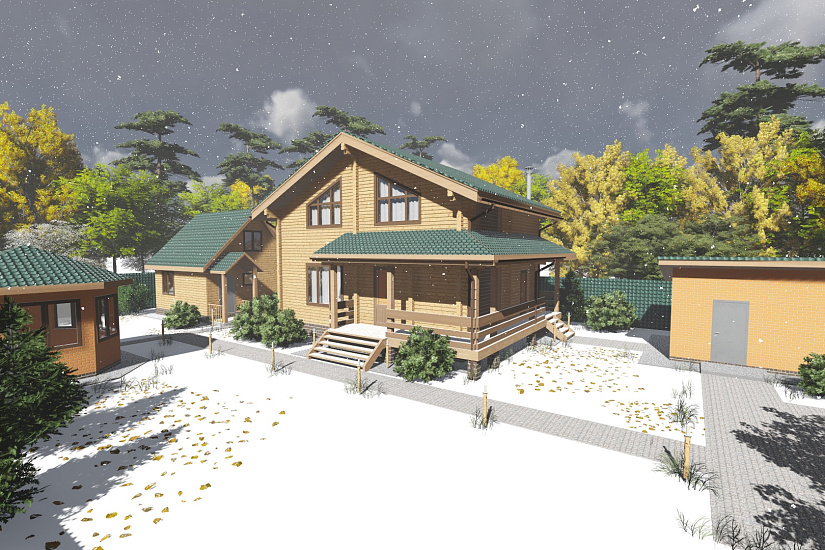 Проект дома из бруса №825 Проект дома из бруса №825