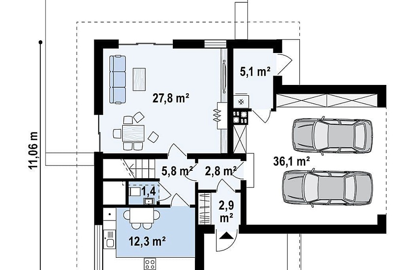 ДОМ ИЗ ГАЗОБЕТОНА ГД-155в