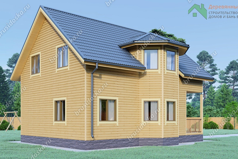 Дом из профилированного бруса 8х10 Дом из профилированного бруса 8х10