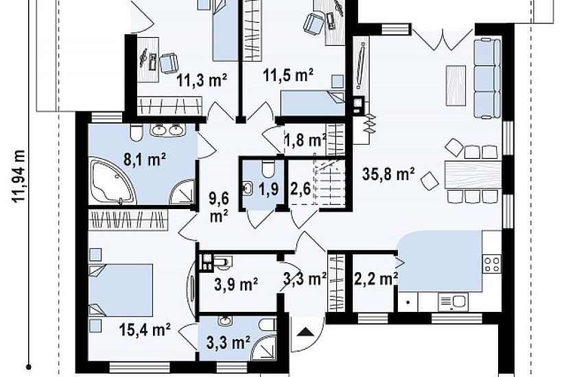 ДОМ ИЗ ГАЗОБЕТОНА ГД-111