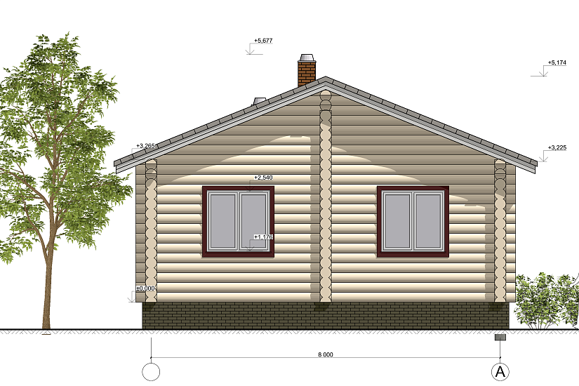 Баня-бревно260мм-13300х8000мм-1эт-АР Баня-бревно260мм-13300х8000мм-1эт-АР