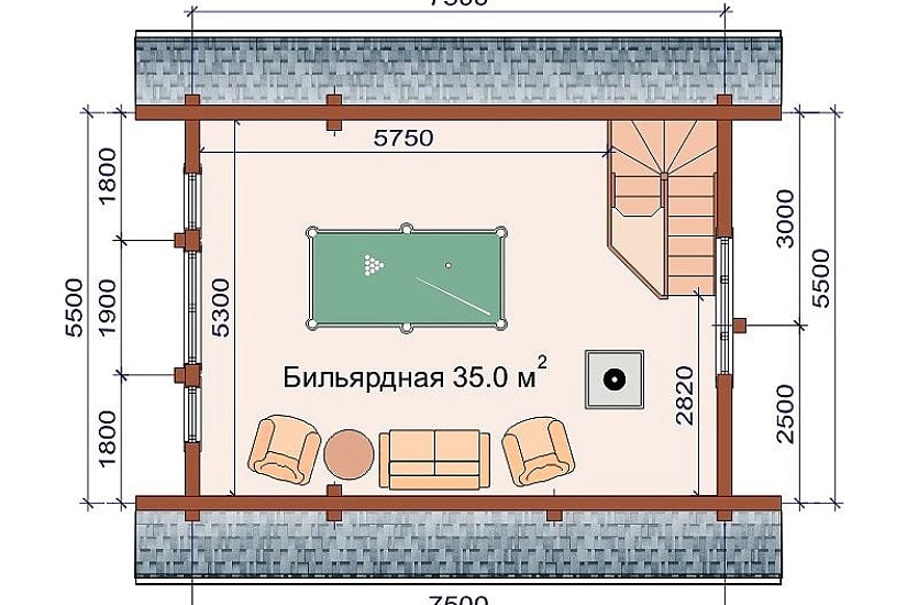 ДОМ-БАНЯ ИЗ БРЕВНА ДБ-82