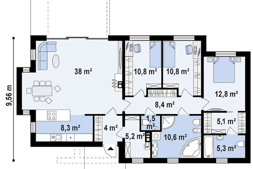 Проект дома Kx116