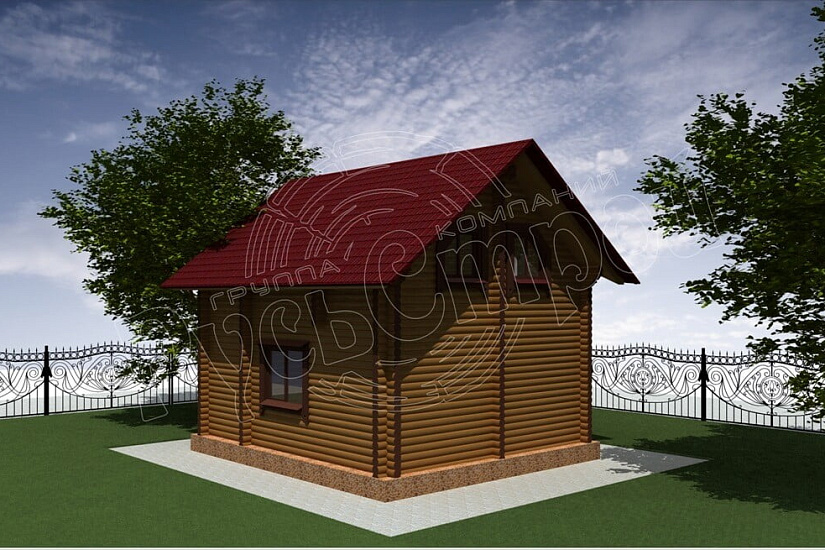 ПРОЕКТ Д-15 ДОМ ИЗ ОЦИЛИНДРОВАННОГО БРЕВНА