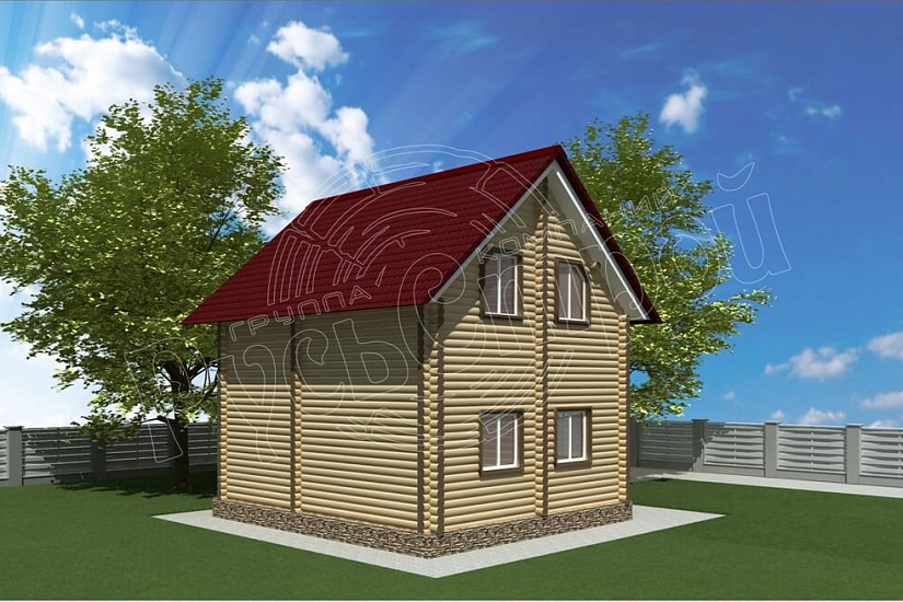ПРОЕКТ Д-14 ДОМ ИЗ ОЦИЛИНДРОВАННОГО БРЕВНА