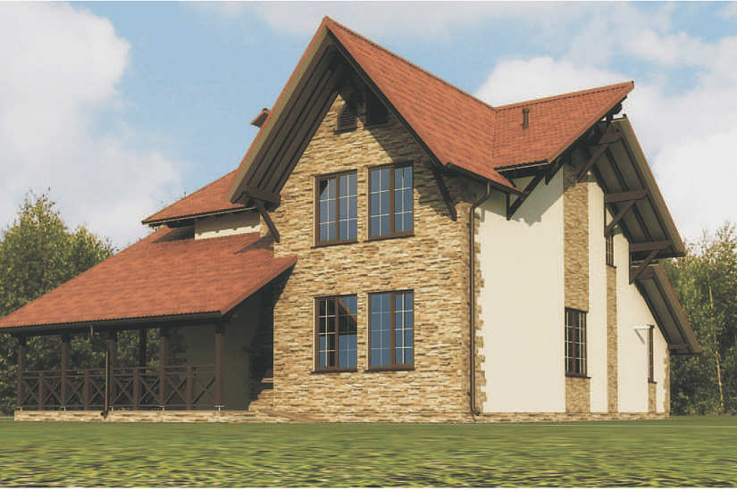 Дом с террассой 17х13-1,5эт-ка Дом с террассой 17х13-1,5эт-ка