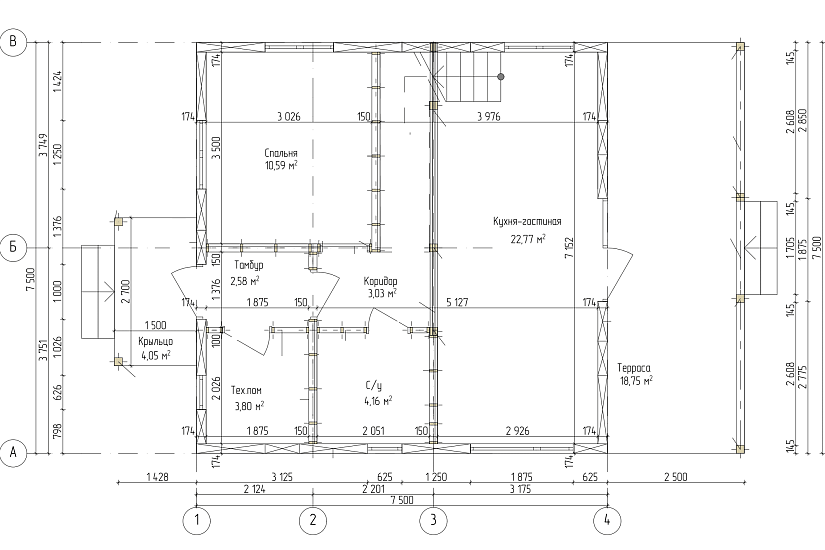 Дом-SIPпанели174мм-11428х7500мм-1,5эт-КР Дом-SIPпанели174мм-11428х7500мм-1,5эт-КР