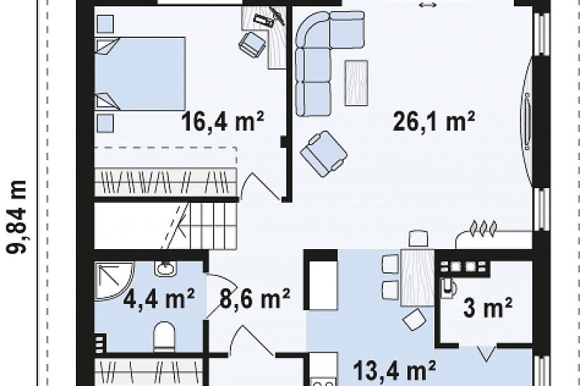 ДОМ ИЗ ГАЗОБЕТОНА ГД-129а