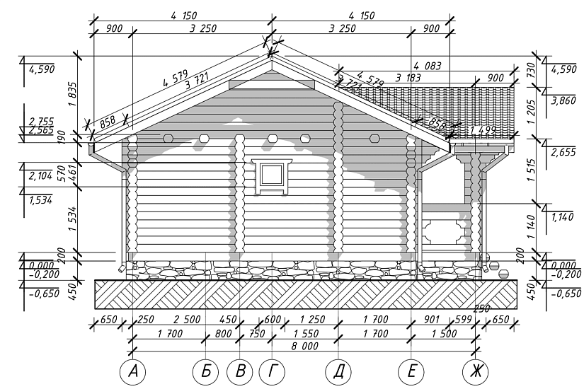 Баня-бревно220мм-9800х8000мм-1эт-АР