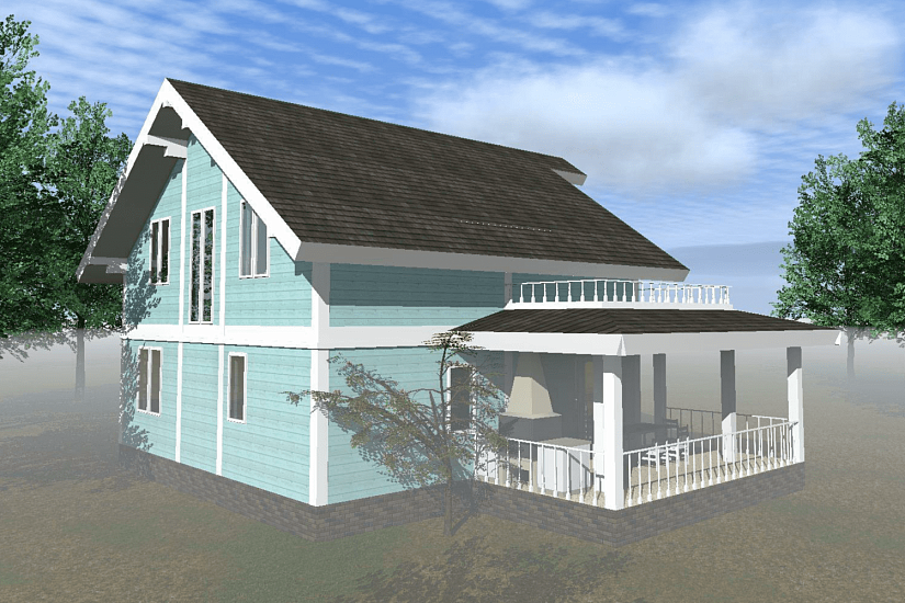 Дом-каркас150мм-11500х10700мм-1,5эт-КР