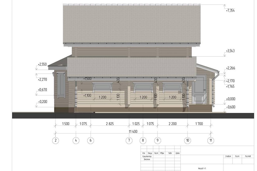 Индивидуальный жилой дом из профилированного бруса
