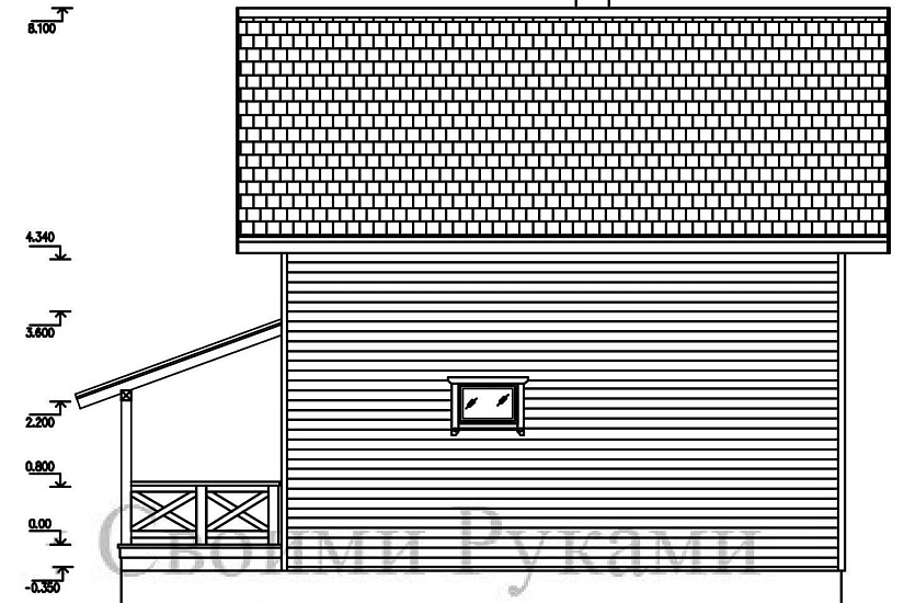 Дом 8,5х8,5-1,5эт-каркасник-КД Дом 8,5х8,5-1,5эт-каркасник-КД