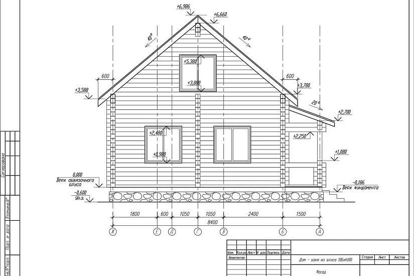 Дом-баня из профилированного бруса