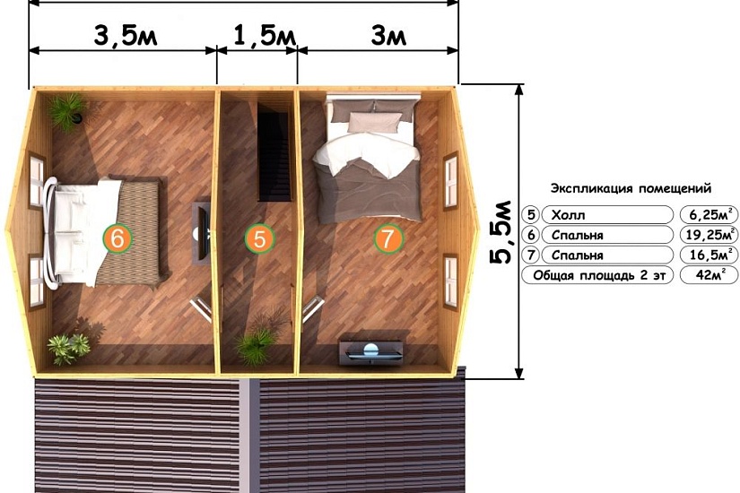 ДОМ ИЗ БРУСА ДБр-106а