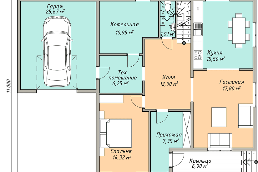 Каркасный дом КД-187