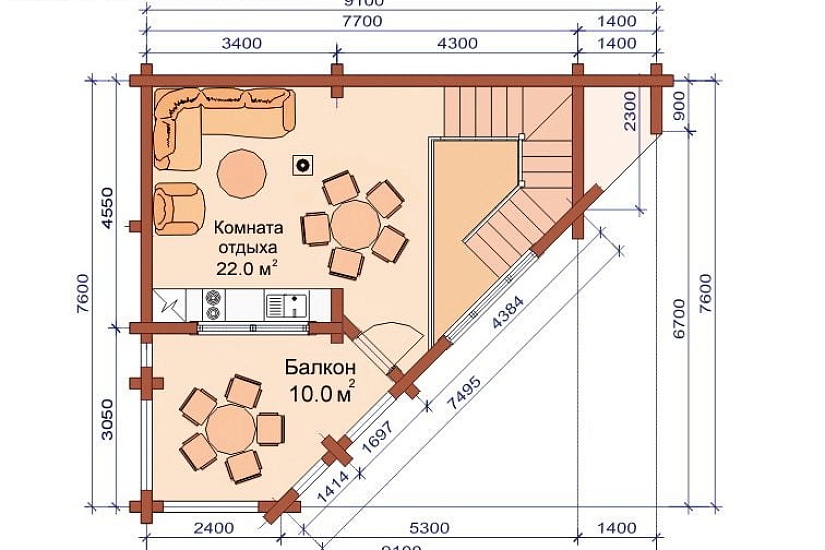 ДОМ-БАНЯ ИЗ БРЕВНА ДБ-53