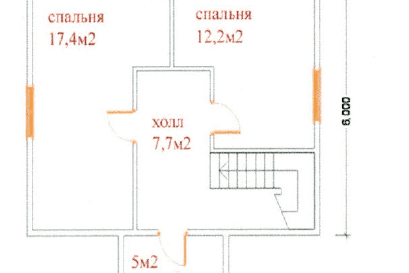 Дом из бруса 6*8 К2 П16