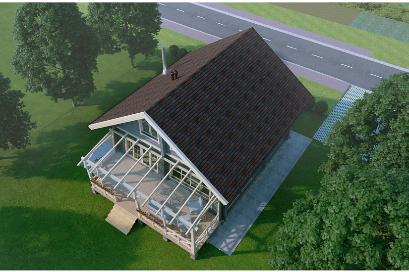 Дом-1,5эт-профбрус-8400х11700мм-ЭП