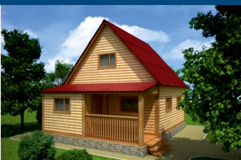 Каркасный дом 6х8 К1П15