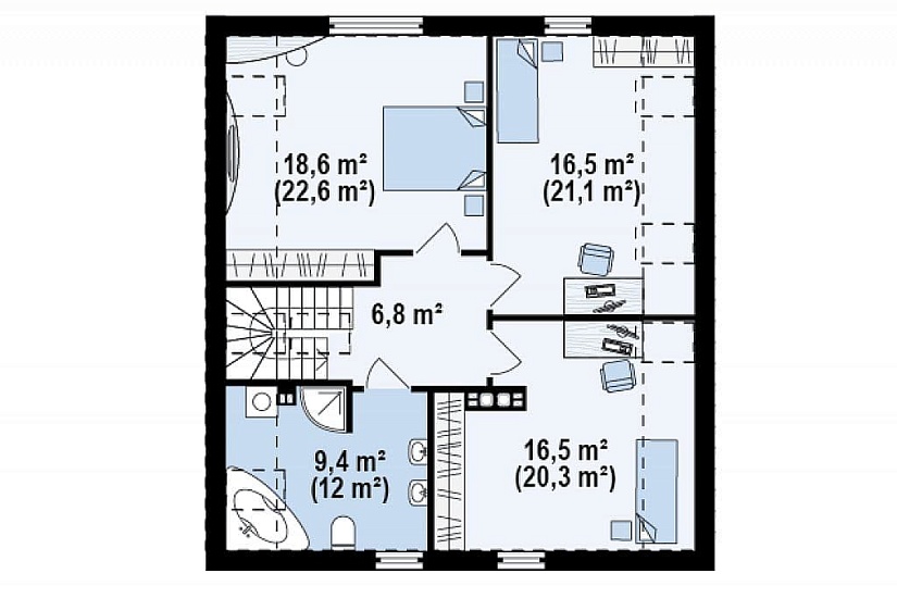 ДОМ ИЗ ГАЗОБЕТОНА ГД-144
