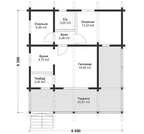 Дом ПБ 70,1 кв.м.