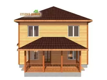 Жилой дом из бруса №1 9x11,4 м